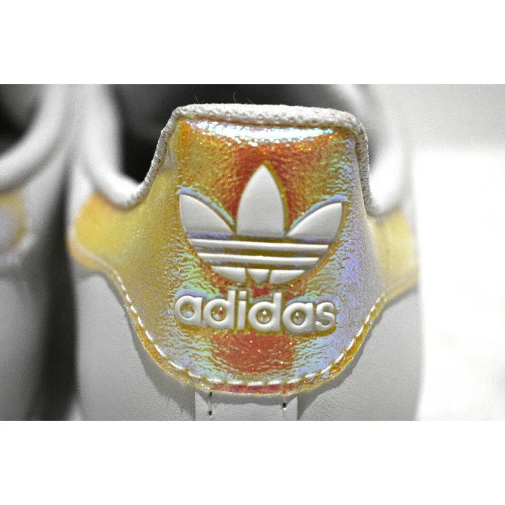 Adidas Superstar Iridescent Leather Shell Toe Sneakers Women's Size 8.5 UK 6